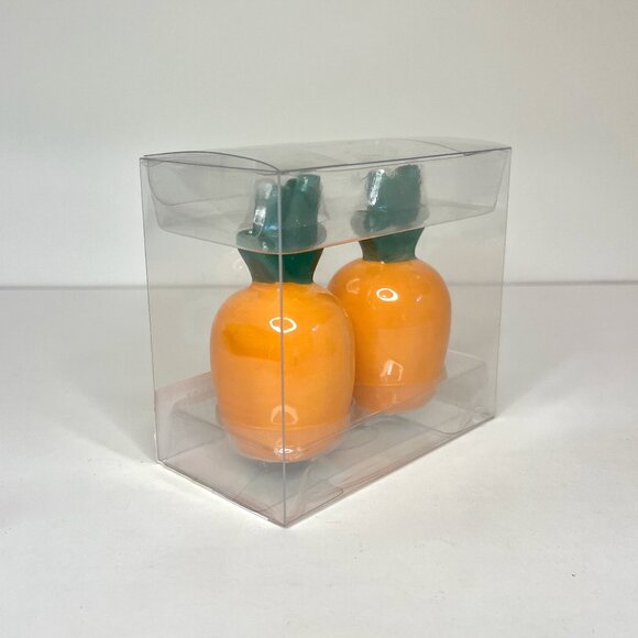 Linden Street Mini Salt & Pepper Set * Carrots * Stoneware * 3-1/4" High * New - Picture 3 of 5